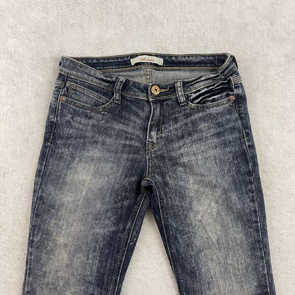 Anladia Jeans Womens Size 29 Blue Embroidered Skinny Fit Stretch Acid Wash Denim - Picture 12 of 16